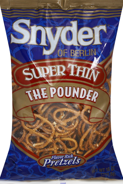 Snyder Pretzels, Flavor Rich, The Pounder, Super Thin « Discount Drug Mart
