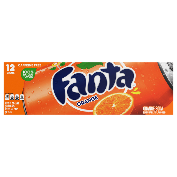 Fanta Soda, Orange, 12 Cans