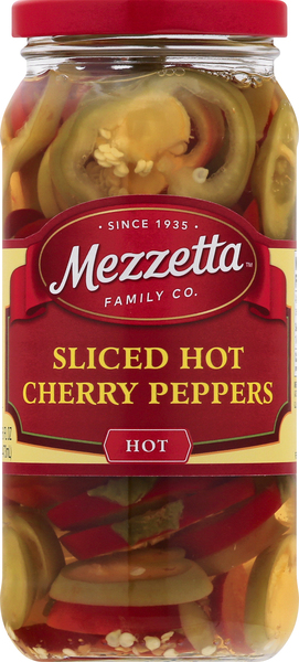 Mezzetta Cherry Peppers, Hot, Deli-Sliced