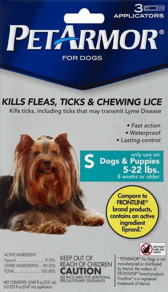 PetArmor Fleas, Ticks & Lice Treatment, for Dogs, S (5-22 Pound)