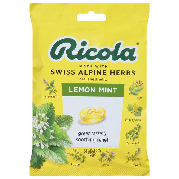 Ricola Wrapped Drops, Lemon Mint