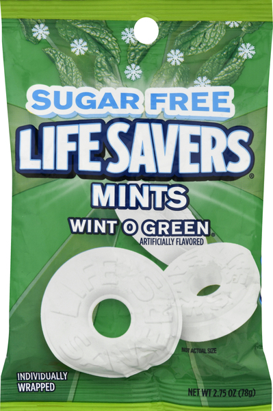 Lifesavers Mints, Sugar Free, Wint O Green