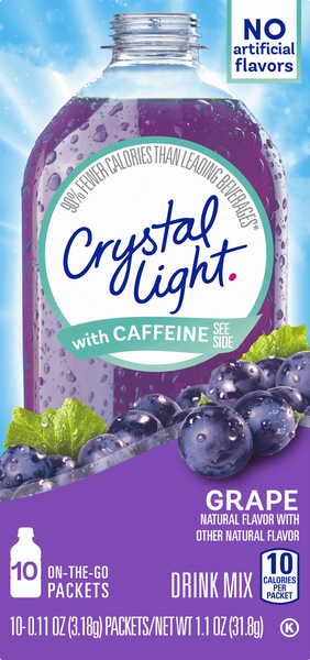 Crystal Light Sugar Free Grape Powdered Energy Drink Mix