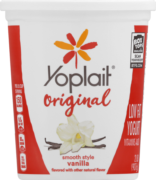 Yoplait Yogurt, Low Fat, Smooth Style Vanilla, Original