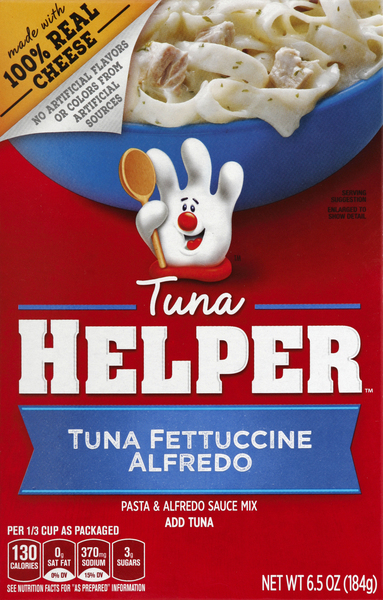 Tuna Helper Pasta & Alfredo Sauce Mix, Tuna Fettuccine Alfredo