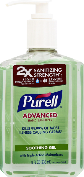 Purell Hand Sanitizer, Advanced, Soothing Gel