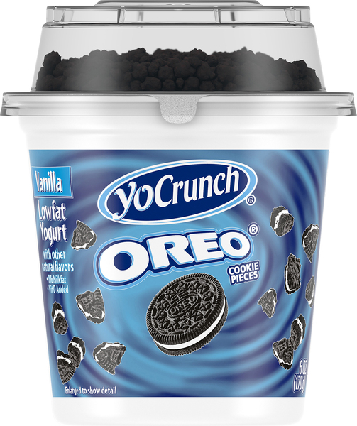 Yo Crunch Yogurt, Lowfat, Cookies n' Cream, with Oreo Cookie Pieces