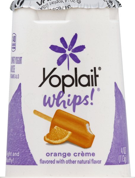 Yoplait Yogurt, Lowfat, Mousse, Orange Creme Flavored