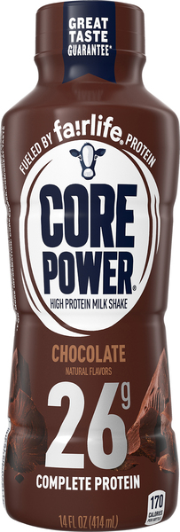 Core Power Milk Shake, High Protein, Chocolate