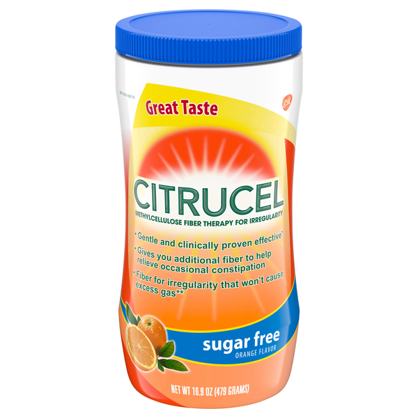 Citrucel Fiber Therapy, Sugar Free, Orange Flavor