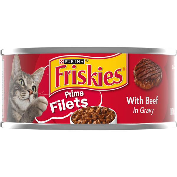 Friskies Gravy Wet Cat Food, Prime Filets With Beef in Gravy