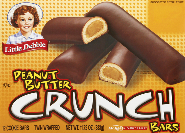 Little Debbie Cookie Bars, Crunch, Peanut Butter