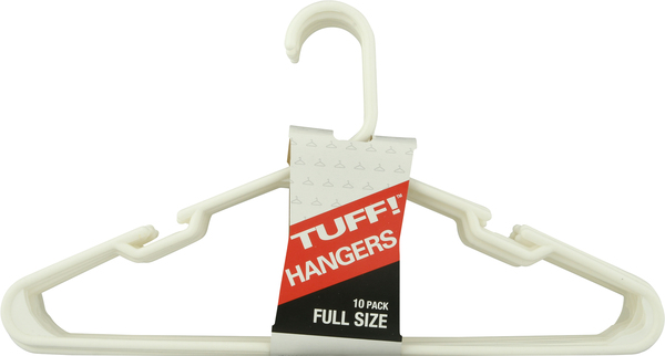 Tuff! Hangers, Full Size, 10 Pack