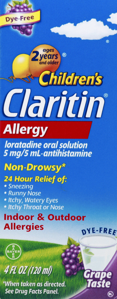 Claritin Allergy, Oral Solution, Grape Taste