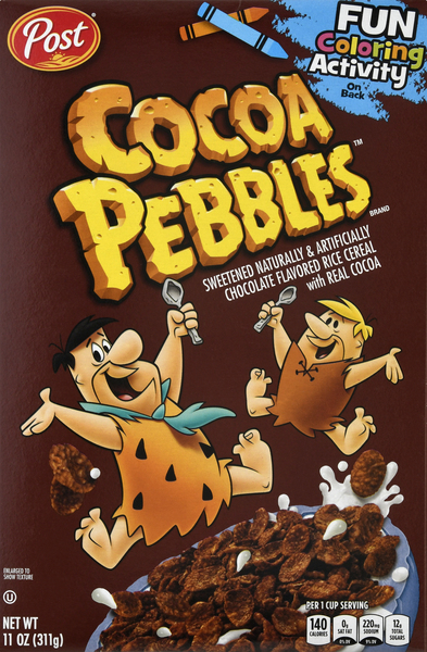 Cocoa Pebbles Rice Cereal, Chocolate Flavored