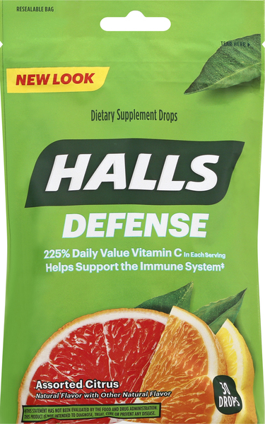 Halls Drops, Assorted Citrus, Defense
