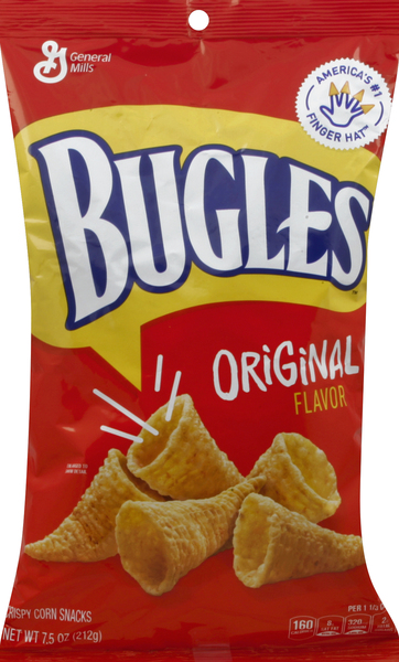 Bugles Corn Snacks, Crispy, Original