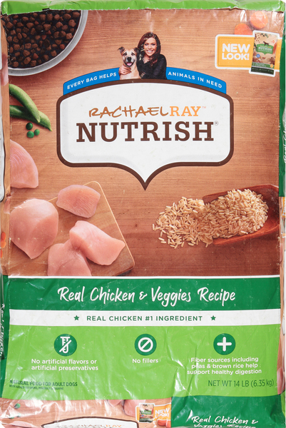 Rachael Ray Nutrish Food for Dogs, Real Chicken & Veggies Recipe, Adult