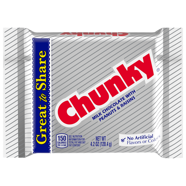 Chunky Milk Chocolate, with Peanuts & Raisins