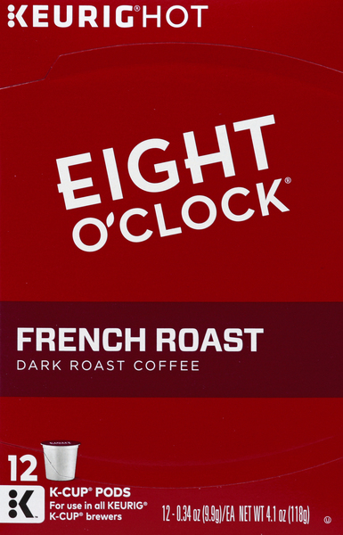 EIGHT O CLOCK Coffee, Dark Roast, French Roast, K-Cup Pods