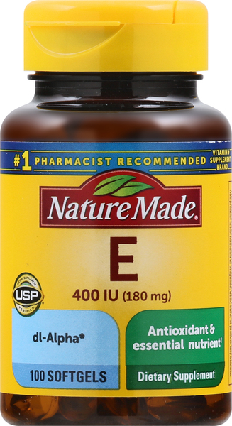 Nature Made Vitamin E, 180 mg, Softgels