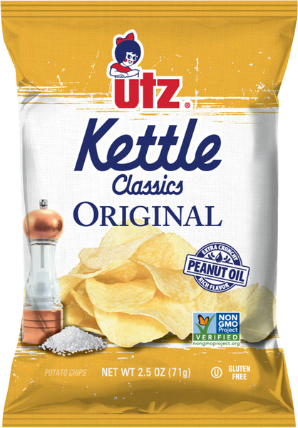 Utz Potato Chips, Original, Kettle Classics