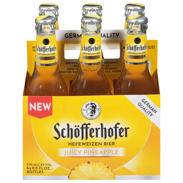 Schofferhofer Beer, Hefeweizen, Juicy Pineapple