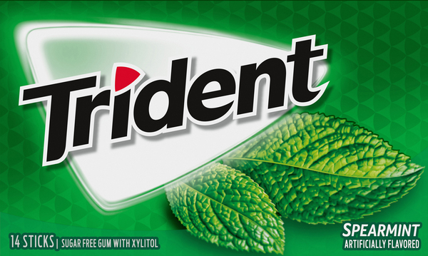 Trident Gum, Sugar Free, Spearmint