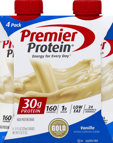 Premier Protein High Protein Shake, Vanilla, 4 Pack