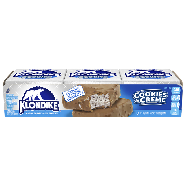 Klondike Frozen Vanilla Dairy Dessert Bar, Cookies & Creme