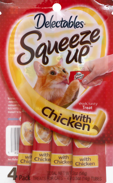 Delectables Cat Treats, with Chicken, 4 Pack