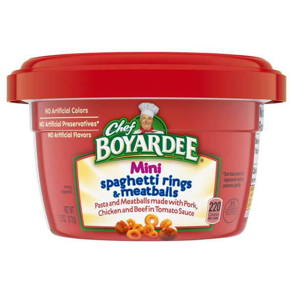 Chef Boyardee Spaghetti Rings & Meatballs, Mini