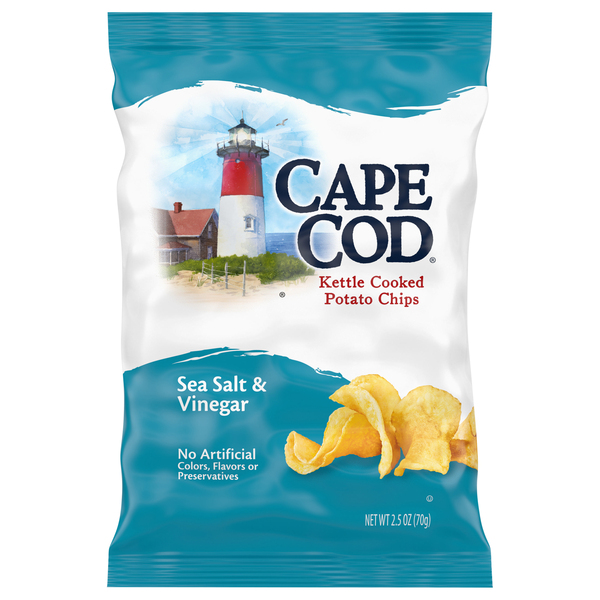 Cape Cod Potato Chips, Kettle Cooked, Sea Salt, Vinegar