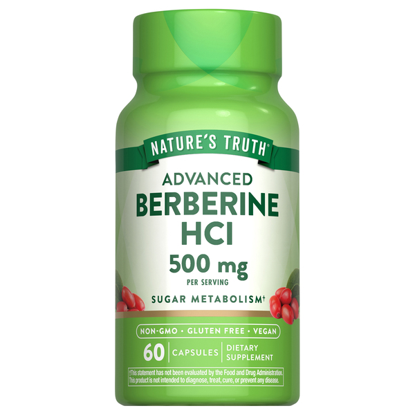 Nature's Truth Berberine HCl, Advanced, 500 mg, Capsules