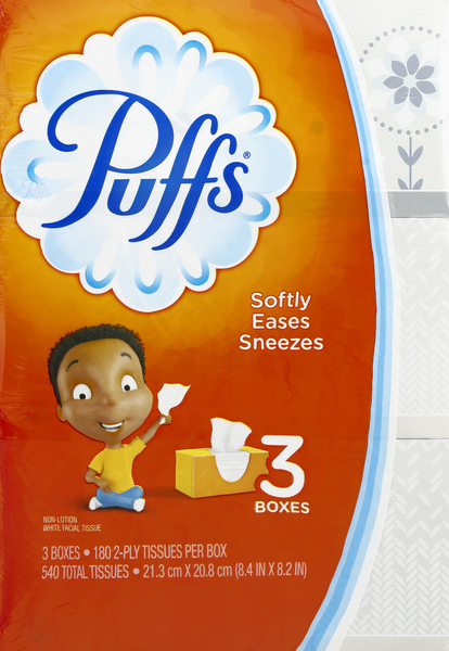 Puffs Facial Tissues, Non-Lotion White, 2-Ply