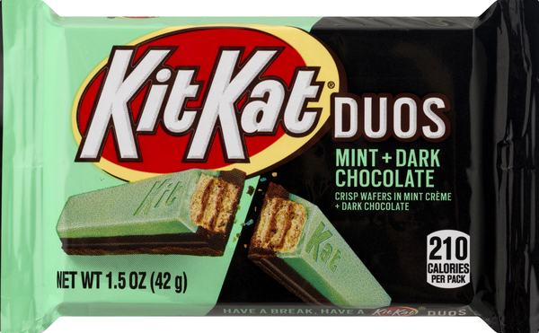 KitKat Chocolate Bars, Duos, Mint + Dark Chocolate