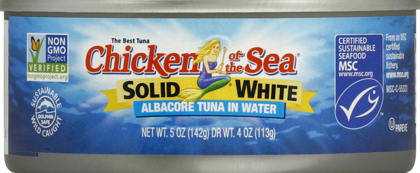 Chicken of the Sea Tuna, Albacore, Solid White, in Water
