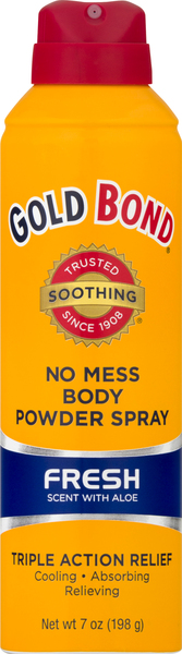 Gold Bond Body Powder Spray, No Mess, Fresh Scent