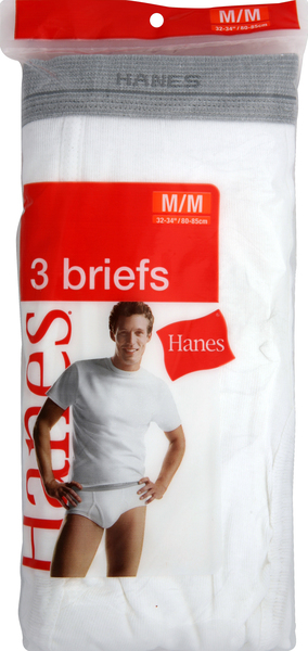 Hanes Briefs, M, 32-34 Inch, White « Discount Drug Mart