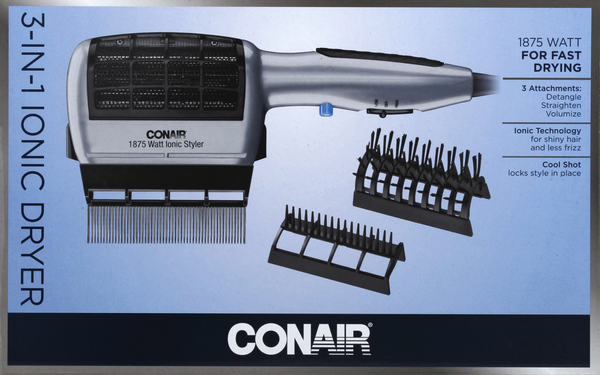 conair Dryer, Ionic, 3-In-1