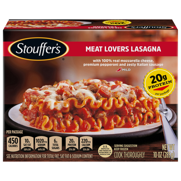 Stouffer's Lasagna, Meat Lovers, Mild