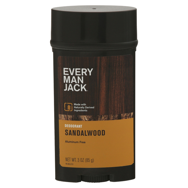 Every Man Jack Deodorant, Sandalwood, Aluminum Free