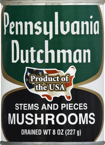 Pennsylvania Dutchman Mushrooms, Stems and Pieces