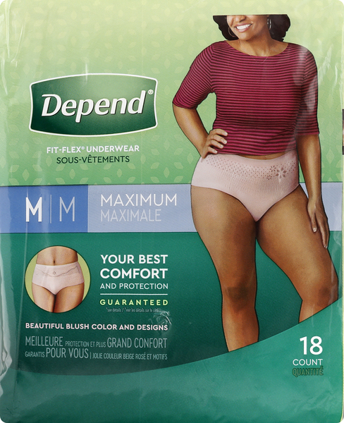 Depend Underwear, Maximum, Medium, for Women