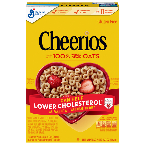 Cheerios Cereal. 100% Whole Grain Oats