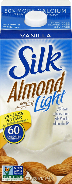 Silk Almond Milk, Light, Vanilla