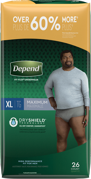 Depend Underwear, Maximum, Extra Large « Discount Drug Mart
