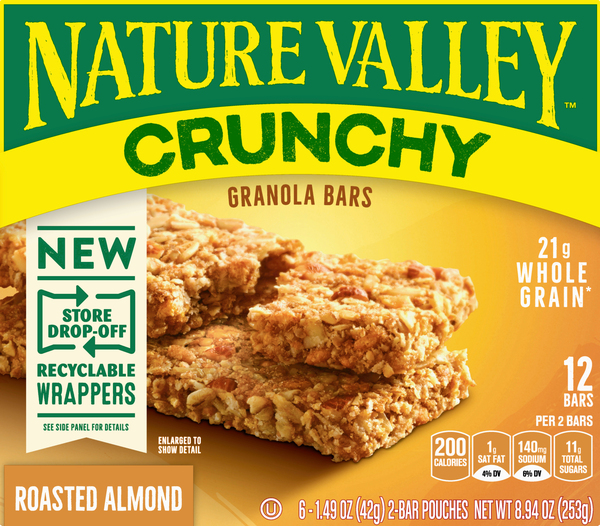 Nature Valley Granola Bars, Crunchy, Roasted Almond