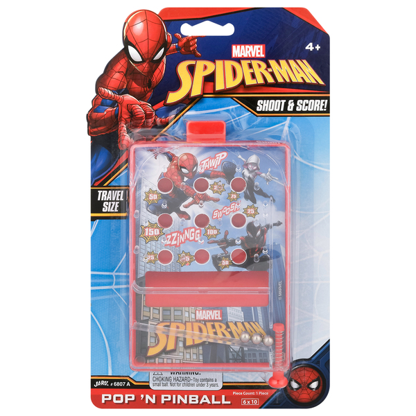 Marvel Pop'n Pinball, Spider Man, Travel Size, 4+