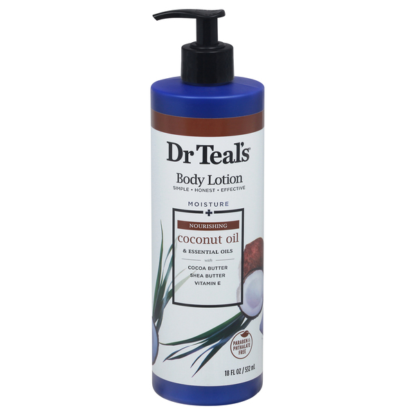 Dr Teal's Body Lotion, Moisture + Nourishing, Coconut Oil